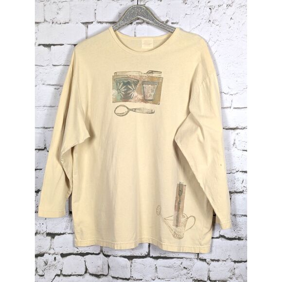 VINTAGE 1999 BLUE FISH Reflect Drink Life Organic Cotton Tee Hand Printed OS - Picture 1 of 9